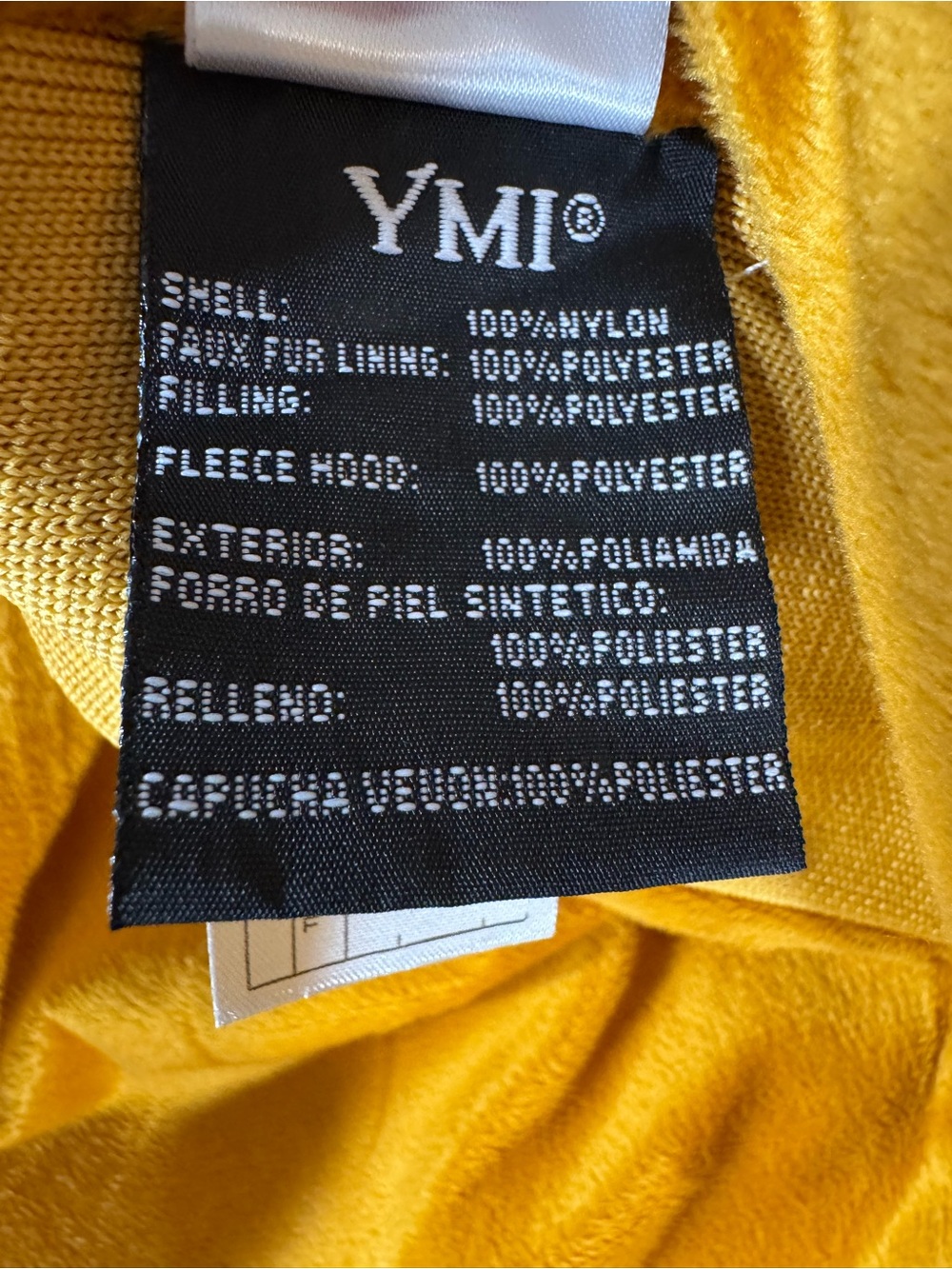 YMI women’s Mustard Puffer Jacket Zip Out gray Hoodie NWOT - Picture 10 of 12